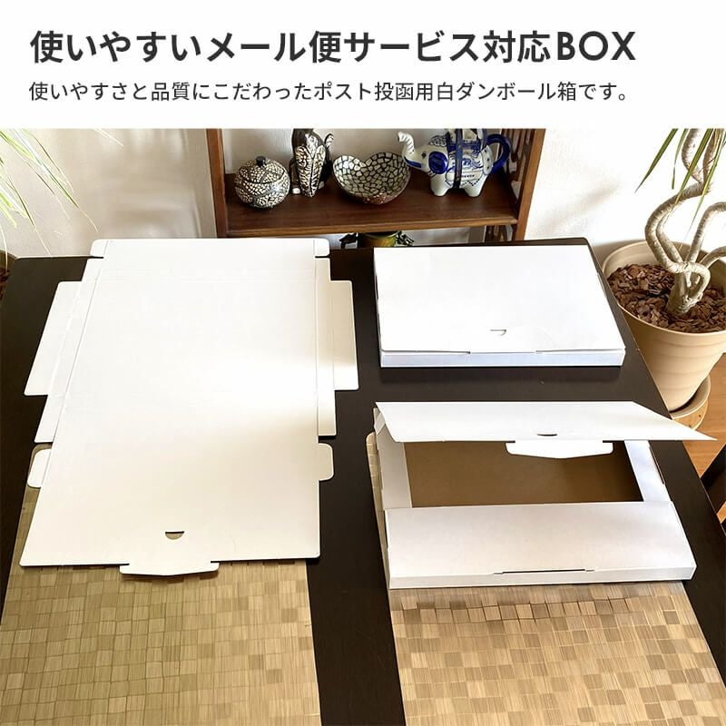 FY04】ポスト投函用ダンボール箱 [ 310×227×23mm ] | ボックスバンク