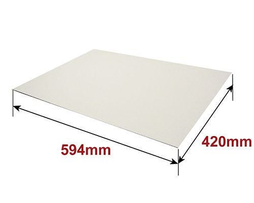 【FB25】 白板ダンボール A2サイズ [ 594×420mm ]