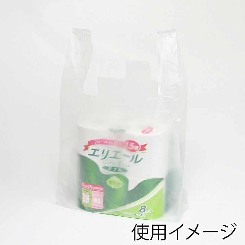 ヘイコー レジ袋 EFハンド 3L ナチュラル 【厚0.02×幅345/全体幅490×高580mm(マチ:145mm)】